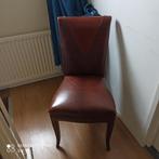 leren stoelen van mulleman, Huis en Inrichting, Ophalen, Gebruikt, Bruin, Hout