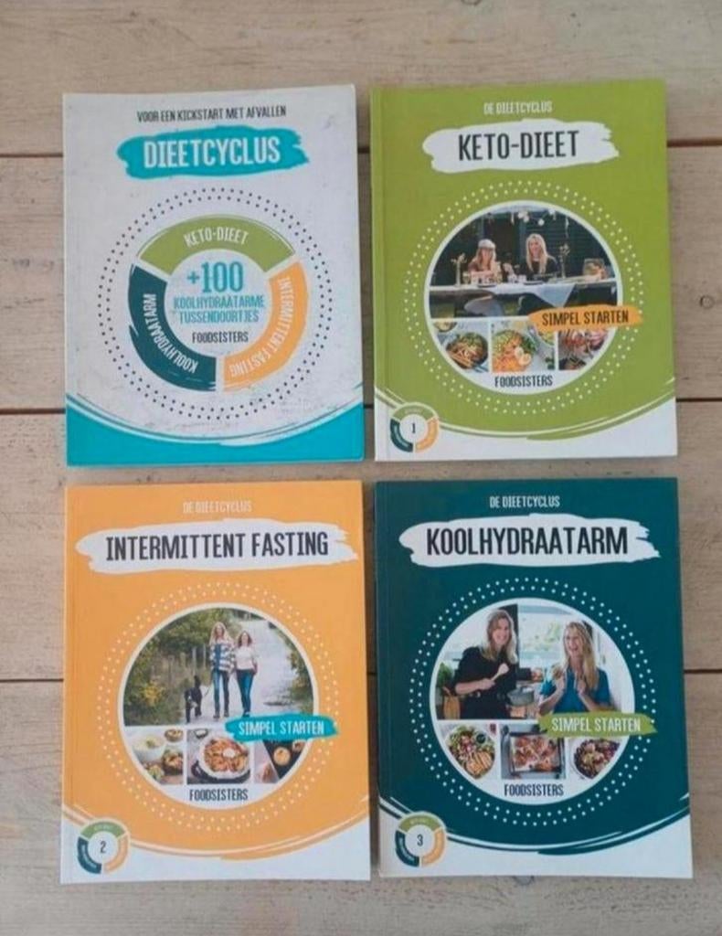 Foodsisters - De dieetcyclus (4 boeken), Boeken, Kookboeken, Zo goed als nieuw, Gezond koken, Ophalen of Verzenden