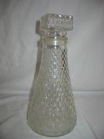 Glazen Karaf +Stolp Ingewerkt Omgekeerd Ruitje Vinta, Antiek en Kunst, Antiek | Glas en Kristal, Ophalen