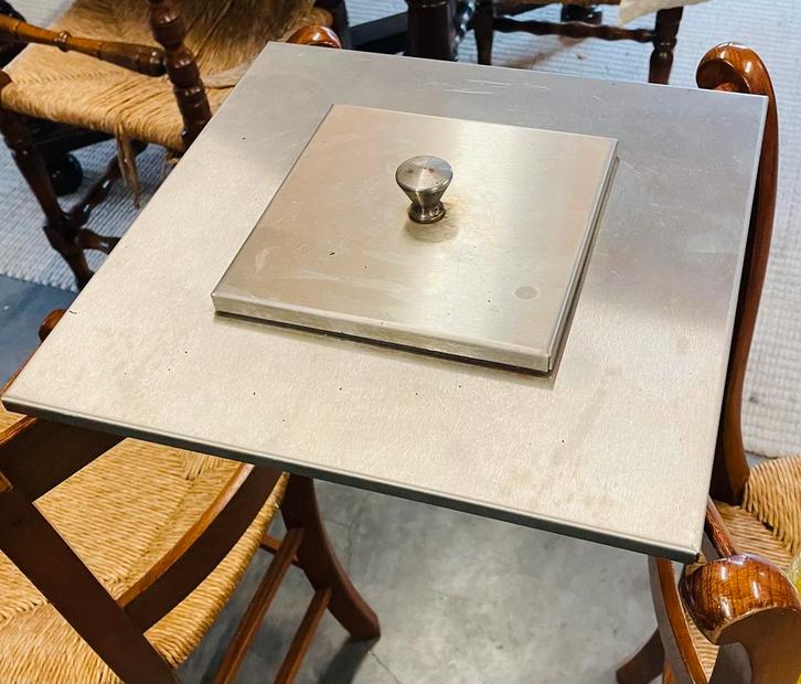 Leuke RVS inbouw Gel Brander voor buiten en of binnen, Tuin en Terras, Vuurtafels, Zo goed als nieuw, Ophalen of Verzenden