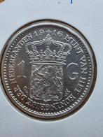 1 gulden 1916 - hele mooie munt!, Postzegels en Munten, Munten | Nederland, 1 gulden, Zilver, Ophalen of Verzenden, Koningin Wilhelmina