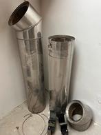 Kachelpijp dubbelwandig rvs, Ophalen, Gebruikt