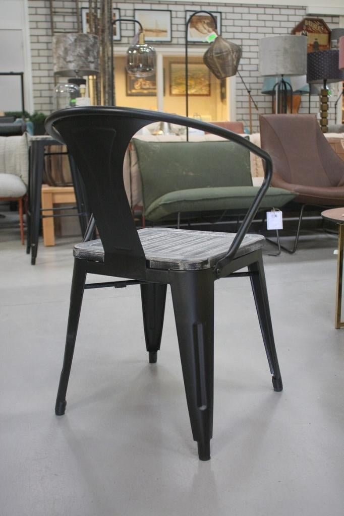 Nieuwe eetkamerstoelen Tolix metaal hout industrieel (48x), Huis en Inrichting, Stoelen, Ophalen, Nieuw, Hout, Vijf, Zes of meer stoelen
