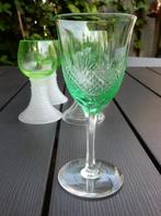 Maastricht / Leerdam uranium glas geslepen been en bewerkt, Antiek en Kunst, Antiek | Glas en Kristal, Ophalen of Verzenden