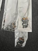 Draken ketting goud of silver 3 stuks, Ophalen of Verzenden, Zo goed als nieuw