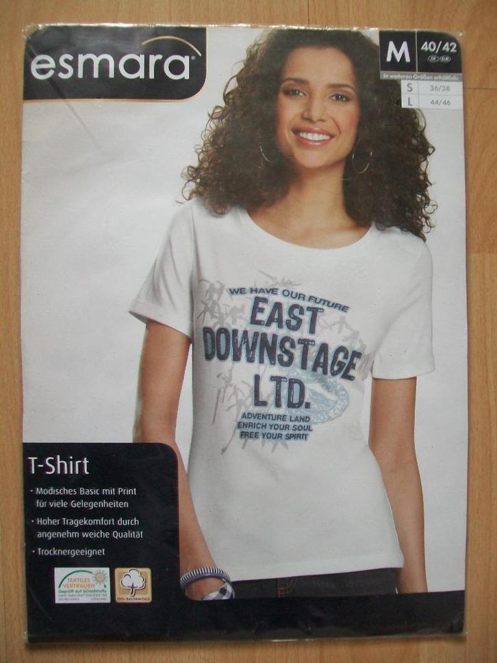 Dames t-shirt Esmara - maat M 40 / 42 - NIEUW in verpakking, Kleding | Dames, T-shirts, Nieuw, Maat 38/40 (M), Wit, Korte mouw