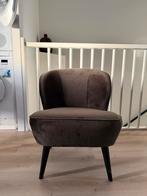 WOOOD fauteuil Sara warmgroen, Minder dan 75 cm, Ophalen of Verzenden, Zo goed als nieuw, Trendy