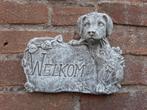Welkombord hond wanddecoratie betonnen beeld tuinbeeld beton, Tuin en Terras, Tuinbeelden, Ophalen of Verzenden, Nieuw