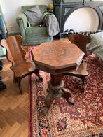 Victoriaanse Naaitafel met Stoelen - Edwardiaanse Stijl, Antiek en Kunst, Ophalen of Verzenden