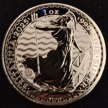 1 oz Britannia Zilver Munt 2025 beschikbaar voor biedingen