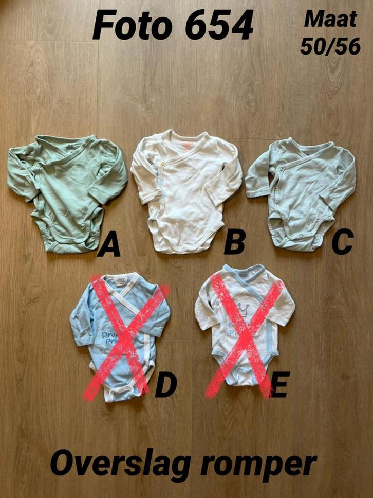 Romper jongen overslag maat 50 / 56 *foto 654*, Kinderen en Baby's, Babykleding | Maat 50, Zo goed als nieuw, Jongetje, Nacht- of Onderkleding
