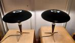 2 x Louis Kalff Philips Bijou lampen zwart, Ophalen of Verzenden