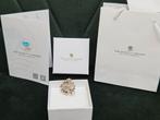 Antieke 18K Gouden Broche met zilver,, Minder dan 4 cm, Ophalen of Verzenden, Zo goed als nieuw, Goud