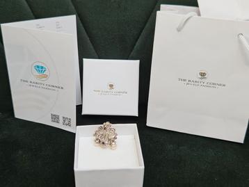 Antieke 18K Gouden Broche met zilver, beschikbaar voor biedingen