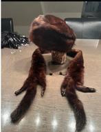 Antieke Hermelijn Bontmuts 50/60- Prachtige Staat!, Ophalen of Verzenden, Dames