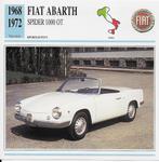 Ma776 autokaart fiat abarth spider 1000 ot, Ophalen of Verzenden, Zo goed als nieuw, Auto's