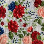 Borduurwerk, wol, kussen maken, bloem, roos, nieuw, Ophalen, Zo goed als nieuw, Handborduren, Overige typen