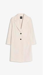 Bershka Witte Jas - Maat s, Kleding | Dames, Ophalen of Verzenden, Zo goed als nieuw, Maat 38/40 (M), Wit