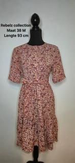 Rebelz roze fuchsia Vintage look Jurk - Maat 38 (M), Ophalen of Verzenden, Zo goed als nieuw, Maat 38/40 (M), Roze