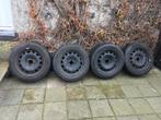 stalen velgen met winterbanden 205/55-R16 Peugeot citroen, Auto-onderdelen, Banden en Velgen, Ophalen, Gebruikt, 16 inch, Banden en Velgen