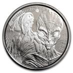 2023 Republic of Ghana 1 oz Silver 20 Cedis Space Alien BU, Ophalen of Verzenden, Zilver