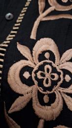 Antik Batik zwarte jurk met bloemdetails AKTIE NU 0.99 DHL!, Zwart, Antik batik, Ophalen of Verzenden, Zo goed als nieuw