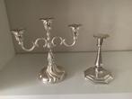 Twee verzilverde kandelaars, Ophalen of Verzenden, Zilver
