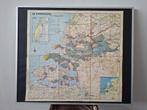 vintage kaart landkaart de stormvloed watersnoodramp 1953, Gelezen, Ophalen of Verzenden, Landkaart, 1800 tot 2000