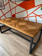 Tower Living Mascio Eettafel Teak/Metaal 200x100, Ophalen, 100 tot 150 cm, Teakhout, 200 cm of meer