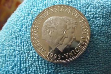 Penning Belgie - Albertus 11 en Paolo 1993 UNC/FDC 22,8 gram beschikbaar voor biedingen