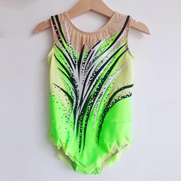 Nieuw RG pakje 122/128 Ritmische gymnastiek leotard groen beschikbaar voor biedingen