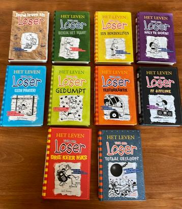 10 x Jeff Kinney - Het leven van een loser boeken beschikbaar voor biedingen