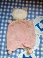 Roze met witte poes / kat knuffeldoekje, Ophalen of Verzenden, Zo goed als nieuw, Poes