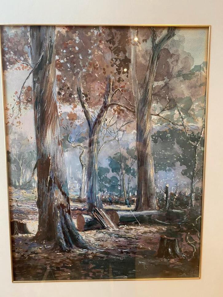 Cor van de Zwaalm -Aquarel, Antiek en Kunst, Kunst | Schilderijen | Klassiek, Ophalen