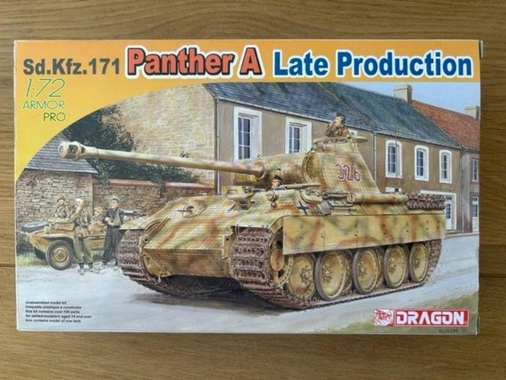1:72 1/72 Dragon Sd.Kfz. 171 Panther A Late Production 1, Hobby en Vrije tijd, Modelbouw | Auto's en Voertuigen, Zo goed als nieuw