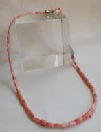 K2-L- Koraal Ketting-Staafjes-Licht Roze 41cm., Verzenden, Nieuw, Roze, Steen of Mineraal