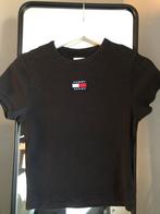 Zwart rib shirt Tommy Hilfiger maat S, Zwart, Ophalen of Verzenden, Zo goed als nieuw, Korte mouw