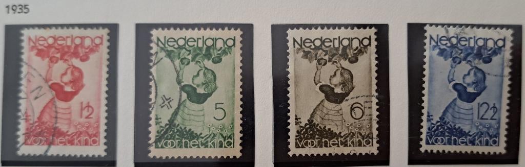 Nederland 1935 nvph 279/282 gest. (Davo), Ophalen of Verzenden, T/m 1940, Gestempeld