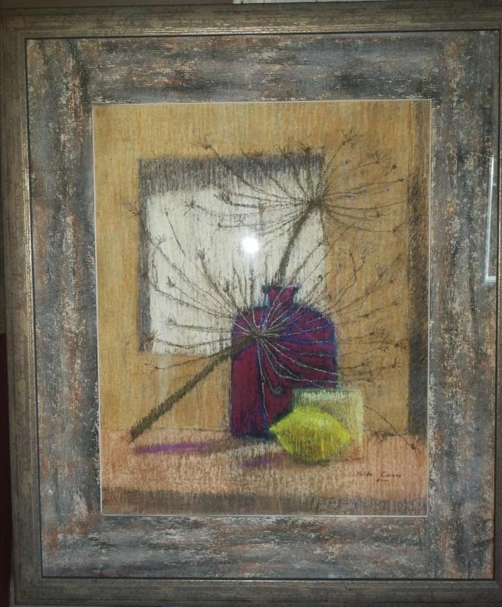 Schilderij in pastelkrijt, ingelijst, nieuw., Antiek en Kunst, Kunst | Schilderijen | Modern, Ophalen