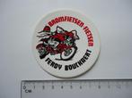 sticker Ferdy Bouckaert fietsen bromfietsen strip retro moto, Verzamelen, Stickers, Overige typen, Zo goed als nieuw, Verzenden