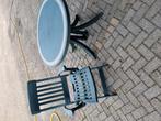 Tuin set met  4 stoelen  Gratis ophalen, Ophalen of Verzenden, Zo goed als nieuw