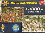 2 x Jan van Haasteren in 1 ds, Ophalen of Verzenden, 500 t/m 1500 stukjes, Zo goed als nieuw, Legpuzzel