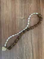 Water parels ketting met hartje, Sieraden, Tassen en Uiterlijk, Kettingen, Ophalen of Verzenden, Zo goed als nieuw