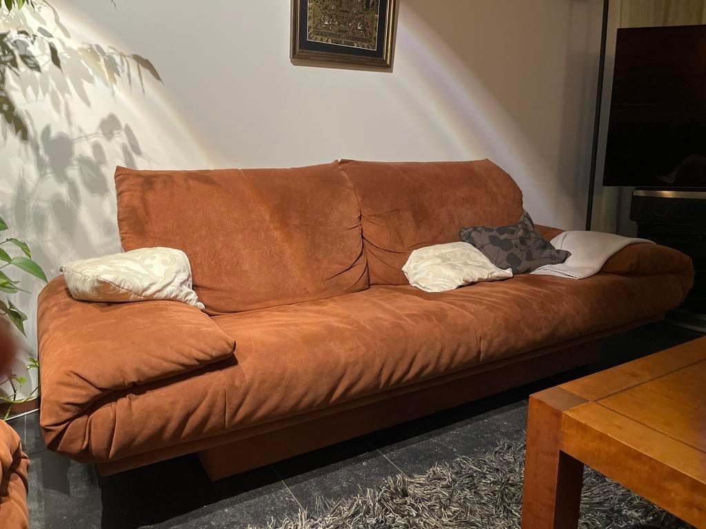 1Mooie Rolf Benz Bank te koop. - Alcantara Terra, Huis en Inrichting, Banken | Bankstellen, Overige maten, 75 tot 100 cm, Ophalen of Verzenden