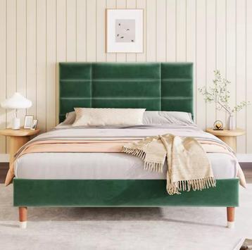 Bed velvet groen donkergroen 140x200 140 retro klassiek NEW beschikbaar voor biedingen