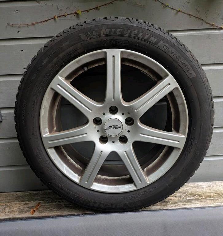 Volvo V70 15" Velgen met Michelin All Season Banden, Auto-onderdelen, Banden en Velgen, Banden en Velgen, All Season, 15 inch