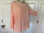 Dunne crêpe blouse/mt.42/ kleur zalm/3/4 mouw,, Ophalen of Verzenden, Zo goed als nieuw, Maat 42/44 (L)
