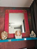 Oosters uitziende spiegel met roze frame, Ophalen, Gebruikt, 100 tot 150 cm, 75 tot 100 cm