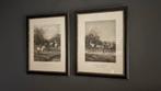 Fotolijsten met Print: 'Le premier obstacle' & 'Hunting', Antiek en Kunst, Ophalen of Verzenden