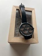 Zusss horloge zwart met zwaluwen, Overige merken, Kunststof, Leer, Polshorloge